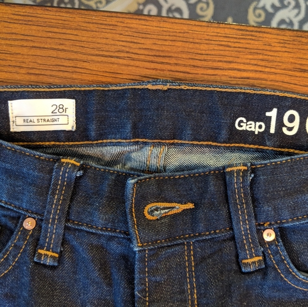 Gap Womens Real Straight Dark Wash Jeans